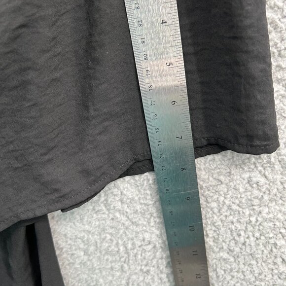 Susan Graver Womens Top 1X Black Metallic Pullover Jewel Neck Knit Shirt - Picture 6 of 7